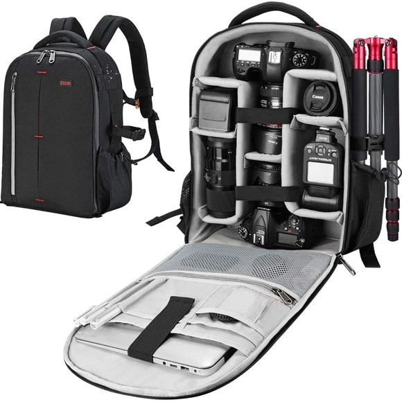 Camera Backpack ESDDI B3 Waterproof DSLR/SLR/Mirrorless Black (BRAND NEW) - Picture 1 of 4